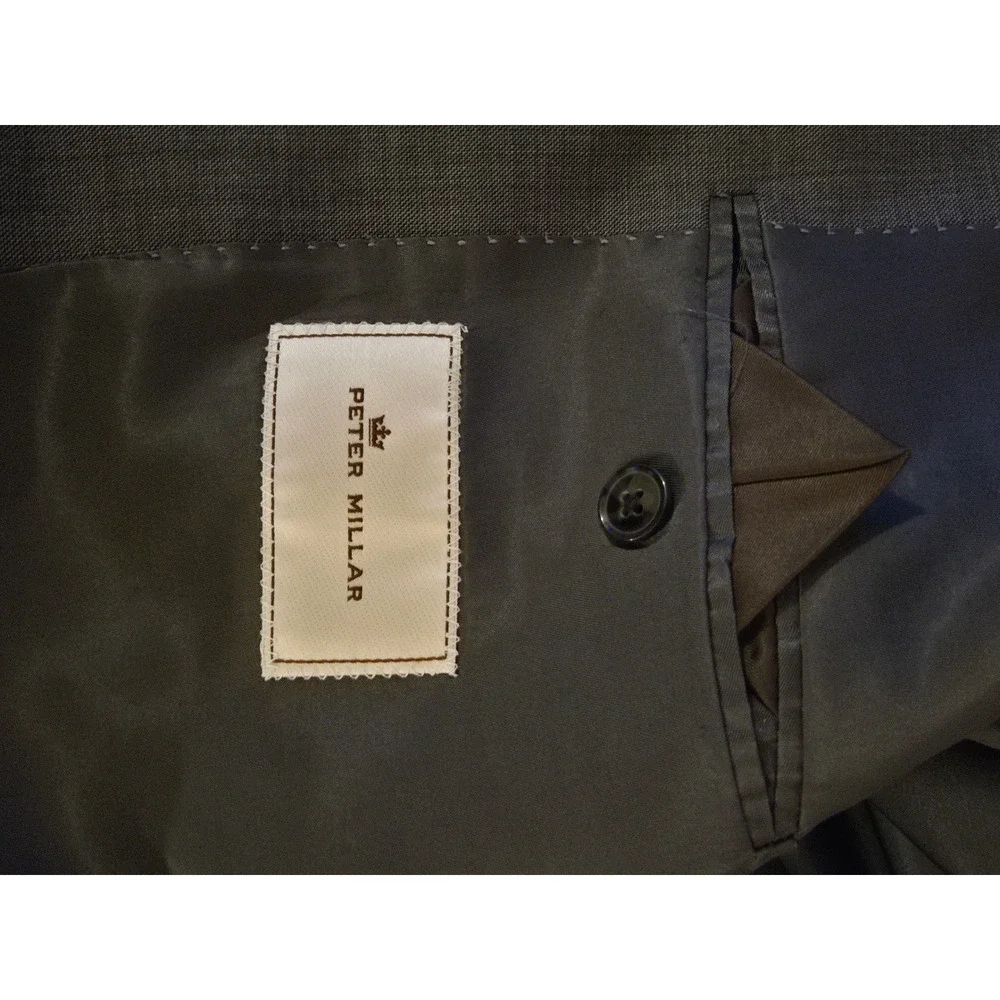 Peter Millar Men's 50T Gray Wool Blazer‎ Jacket 2 Button Classic Fit